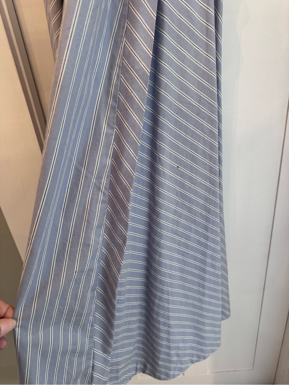 Anthropologie Light Blue and White Striped Maxi Dress - Picture 7 of 7